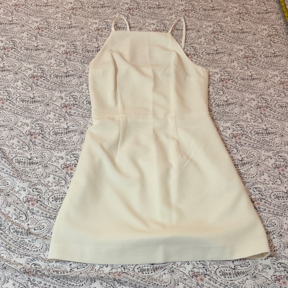 French Connection Women's Cream Spaghetti Strap A-Line Dress